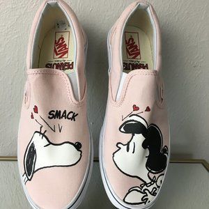 VANS Peanuts Snoopy Lucy Pink Slip On